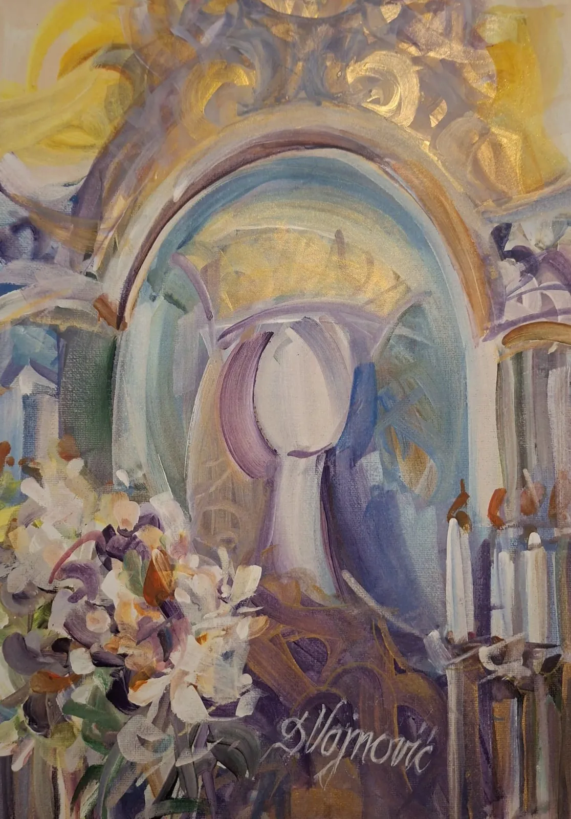 A Baroque altar in candlelight — Dubravka Vojnović